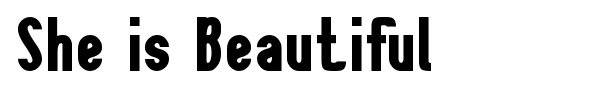 She is Beautiful font preview